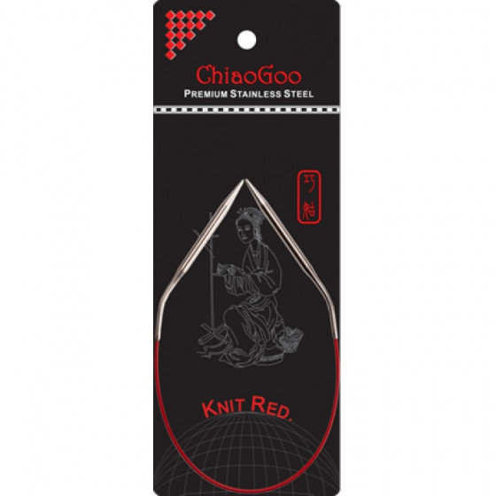 Круговые металлические спицы ChiaoGoo Knit Red 30 см 2 мм