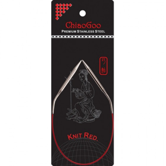 Круговые металлические спицы ChiaoGoo Knit Red 30 см 4 мм
