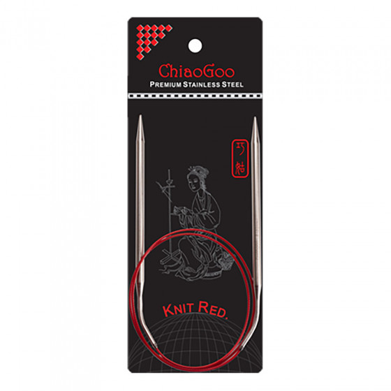 Круговые металлические спицы ChiaoGoo Knit Red 100 см 5 мм
