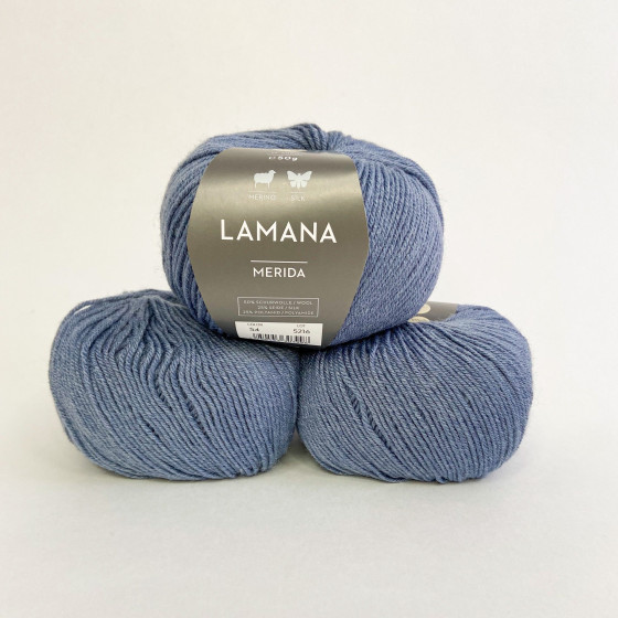 Пряжа, Lamana Merida 54 серо-голубой, цвет серый