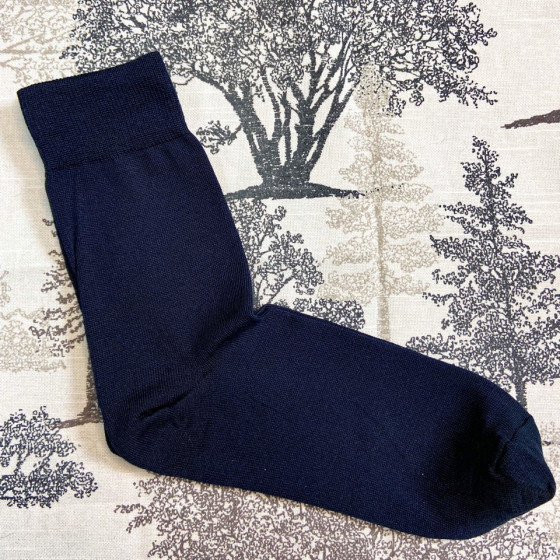 Носки шелковые, темно-синие, размер 39-40, НС07