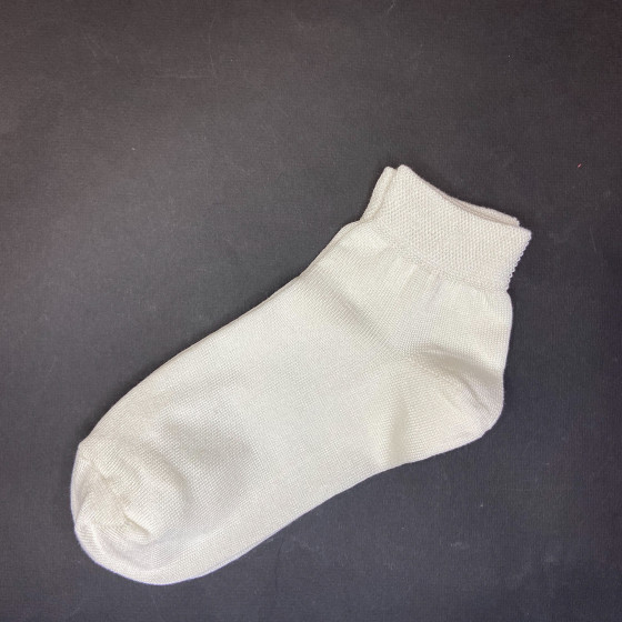 Носки шелковые укороченные, белые, размер 40-41, НС15