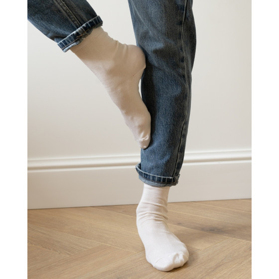 Носки шелковые, молочные, размер 37-38, НС30