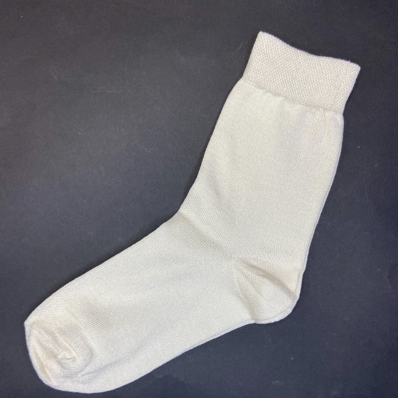 Носки шелковые, белые, размер 42-43, НС58