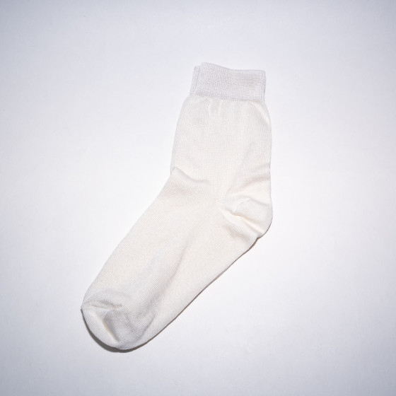 Носки шелковые, бело-молочные, размер 36-37, НС67