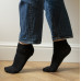 Носки шелковые укороченные, черные, размер 35-36, НС73