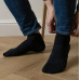 Носки шелковые укороченные, черные, размер 46-47, НС74