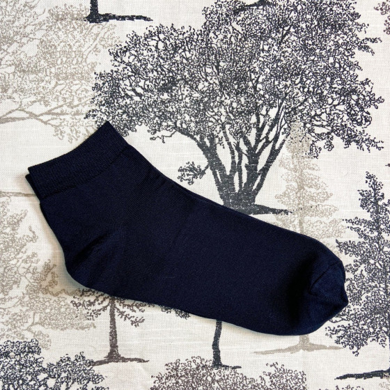 Носки шелковые укороченные, т.синие, размер 46-47, НС75