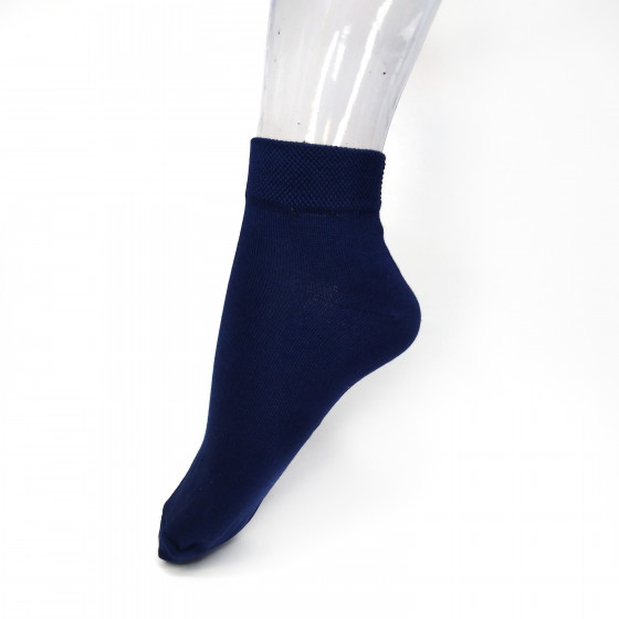 Носки шелковые укороченные, синие, размер 44-45, НС85